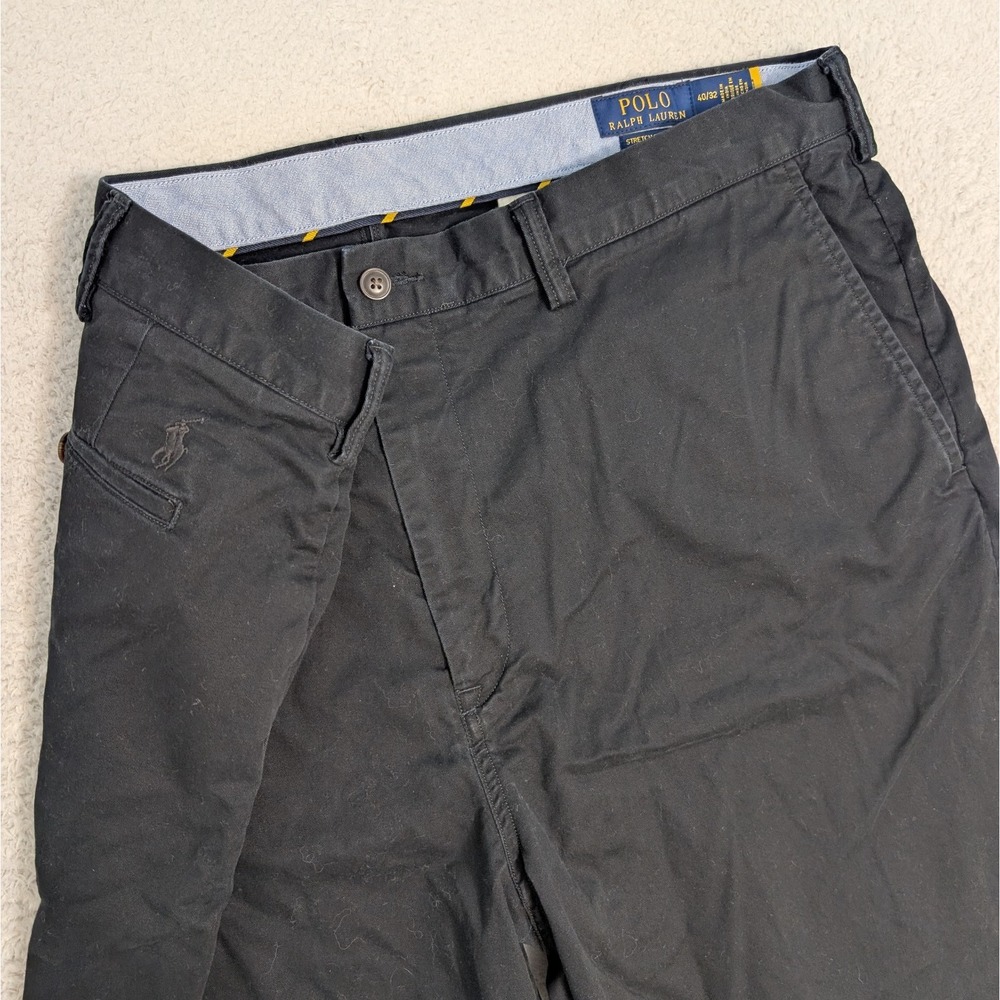 Polo Ralph Lauren Pants Mens 40x32 Stretch Classic Fit Trousers Black